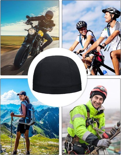 SATINIOR 9 Pcs Cool Skull Cap Helmet Liner Cooling Sweat Moisture-Wicking Beanie Cycling Running Quick-Dry Caps for Men Women...